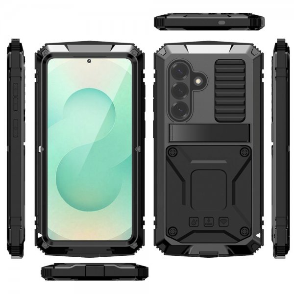 R-JUST Samsung Galaxy S26 Plus Cover Metal Stødsikkert Sort