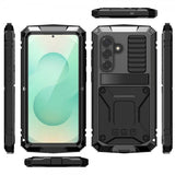 R-JUST Samsung Galaxy S26 Plus Cover Metal Stødsikkert Sort