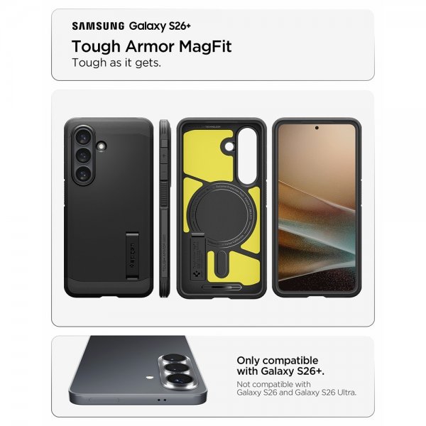 Spigen Samsung Galaxy S26 Plus Cover Tough Armor MagFit Sort