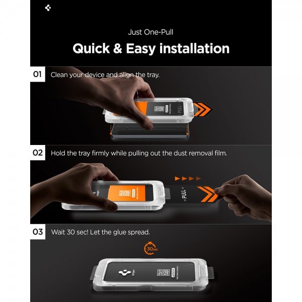 Spigen Samsung Galaxy S26 Plus Skærmbeskyttelse GLAS.tR EZ Fit Pro Privacy 2-pak