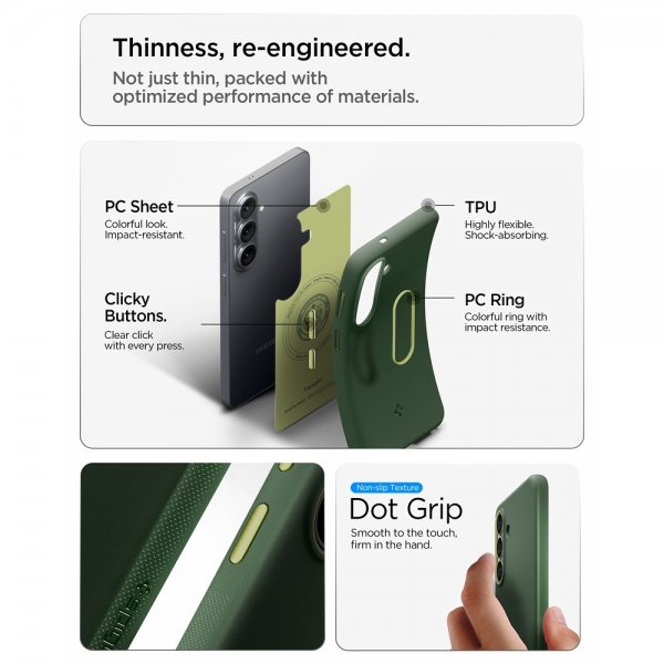 Spigen Samsung Galaxy S26 Cover Nano Pop MagFit Avo Green