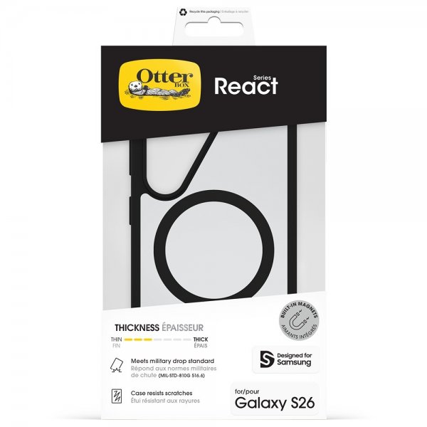 Otterbox Samsung Galaxy S26 Cover React MagSafe Black Crystal