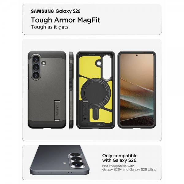 Spigen Samsung Galaxy S26 Cover Tough Armor MagFit Gunmetal