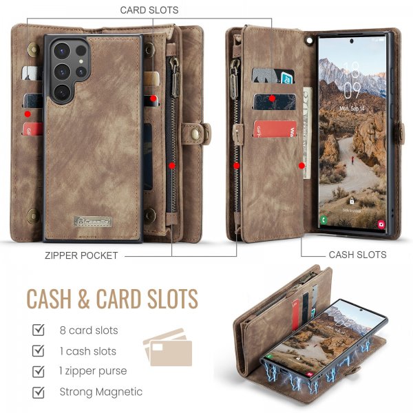 CaseMe Samsung Galaxy S26 Ultra Etui 008 Series Aftageligt Cover Brun