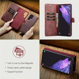 Dg.Ming Samsung Galaxy S26 Ultra Etui med Aftageligt Cover Rød