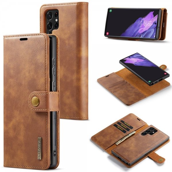 Dg.Ming Samsung Galaxy S26 Ultra Etui med Aftageligt Cover Brun