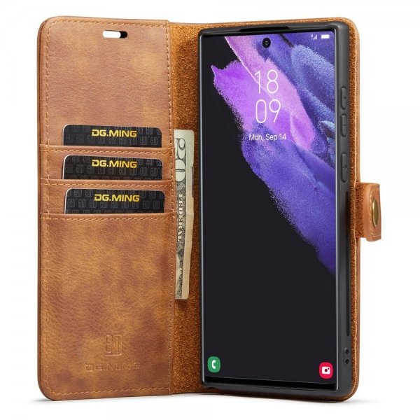 Dg.Ming Samsung Galaxy S26 Ultra Etui med Aftageligt Cover Brun