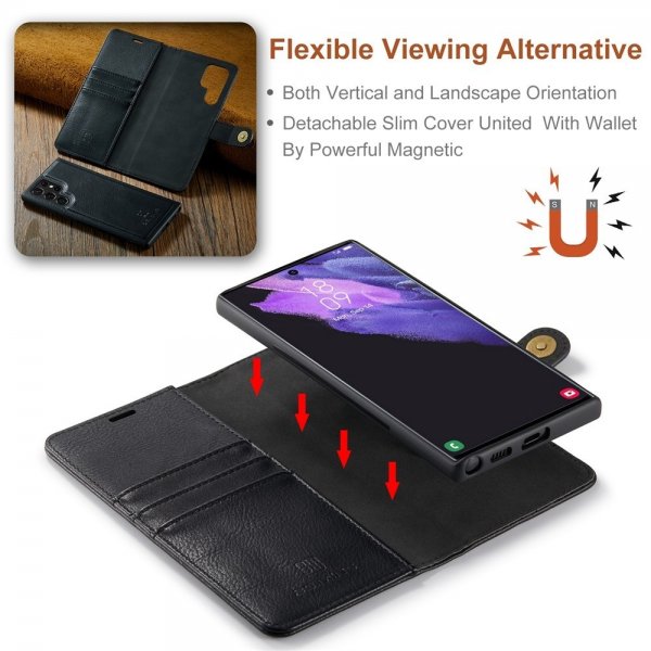 Dg.Ming Samsung Galaxy S26 Ultra Etui med Aftageligt Cover Sort