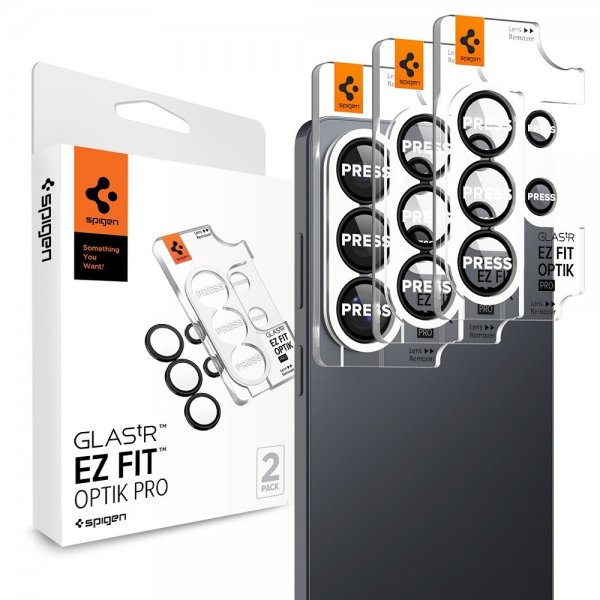 Spigen Samsung Galaxy S26 Ultra Kamerabeskyttelse GLAS.tR EZ Fit Optik Pro 2-pak Sort