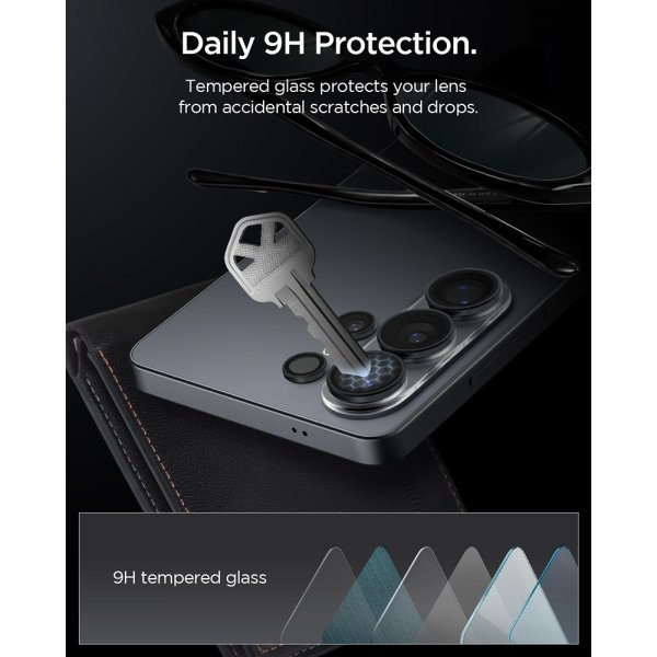 Spigen Samsung Galaxy S26 Ultra Kamerabeskyttelse GLAS.tR EZ Fit Optik Pro 2-pak Sort