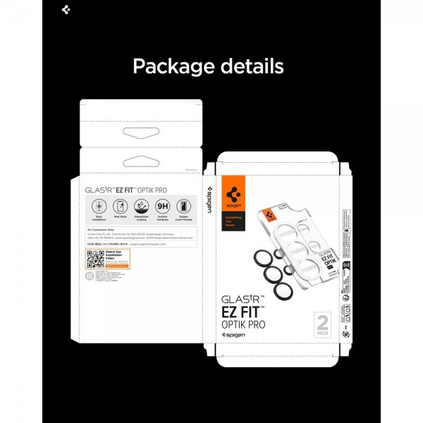 Spigen Samsung Galaxy S26 Ultra Kamerabeskyttelse GLAS.tR EZ Fit Optik Pro 2-pak Sort