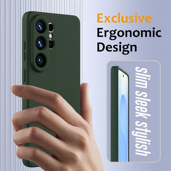Samsung Galaxy S26 Ultra Cover med Rem Silikone MagSafe Mørkegrøn
