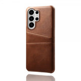 Samsung Galaxy S26 Ultra Cover med to Kortlommer Brun