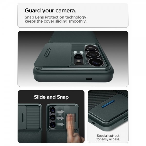 Spigen Samsung Galaxy S26 Ultra Cover Optik Armor Abyss Green
