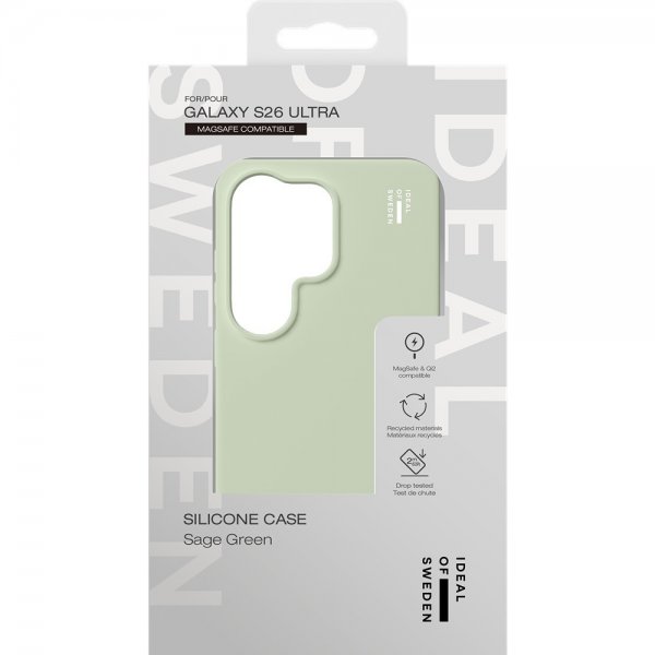 Ideal of Sweden Samsung Galaxy S26 Ultra Skal Silicone Case MagSafe Sage Green
