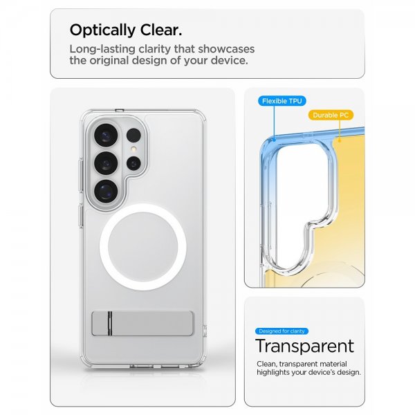 Spigen Samsung Galaxy S26 Ultra Cover Ultra Hybrid S MagFit Clear White