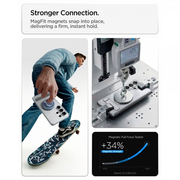 Spigen Samsung Galaxy S26 Ultra Cover Ultra Hybrid S MagFit Clear White