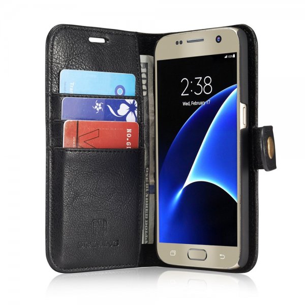 Dg.Ming Samsung Galaxy S7 Pung Etui Aftageligt Cover Sort
