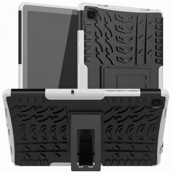 Samsung Galaxy Tab A7 Cover Dækmønster Stativfunktion Hvid