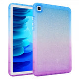 Samsung Galaxy Tab A7 Cover Glitter Gradient Blå Lilla