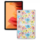 Samsung Galaxy Tab A7 Cover Motiv Farverige Elefanter