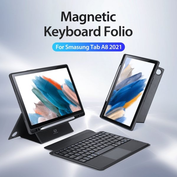 Dux Ducis Samsung Galaxy Tab A8 Etui Aftageligt Tastatur Sort