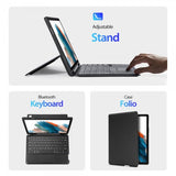 Dux Ducis Samsung Galaxy Tab A8 Etui Aftageligt Tastatur Sort