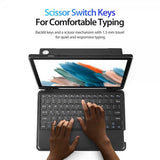 Dux Ducis Samsung Galaxy Tab A8 Etui Aftageligt Tastatur Sort