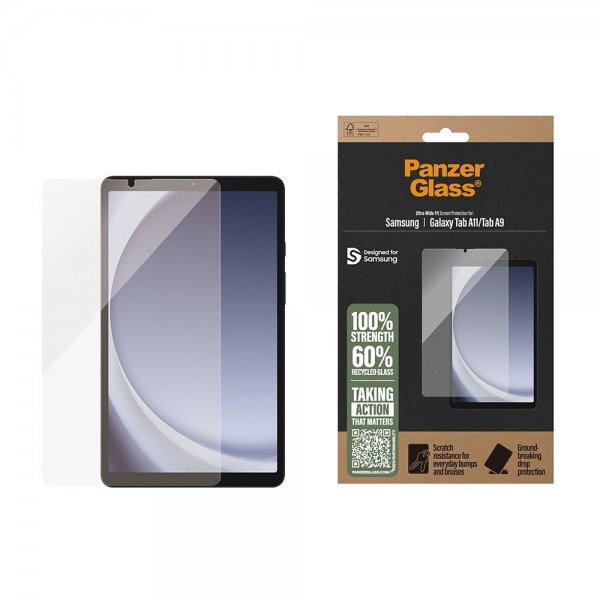 PanzerGlass Samsung Galaxy Tab A9/Tab A11 Skærmbeskyttelse Ultra-Wide Fit