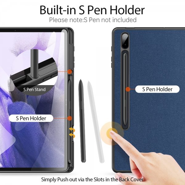 Dux Ducis Samsung Galaxy Tab S7 Plus/Tab S7 FE/Tab S8 Plus Cover DOMO Series Blå