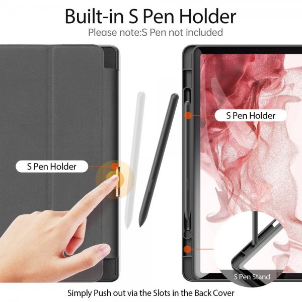 Dux Ducis Samsung Galaxy Tab S9 Etui DOMO Series Sort