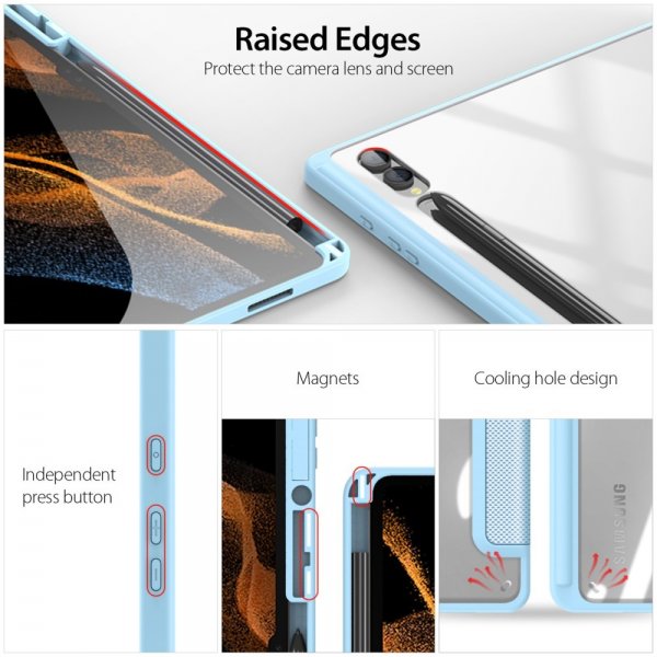 Dux Ducis Samsung Galaxy Tab S9 Ultra Cover TOBY Series Blå