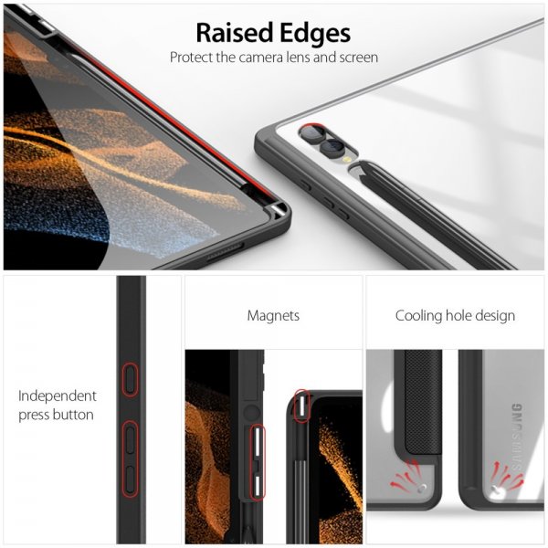 Dux Ducis Samsung Galaxy Tab S9 Ultra Cover TOBY Series Sort