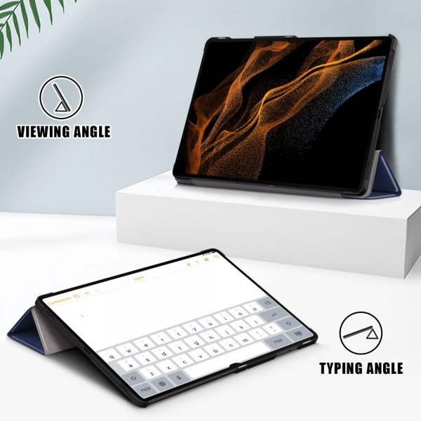 Samsung Galaxy Tab S9 Ultra Cover Trifold Blå