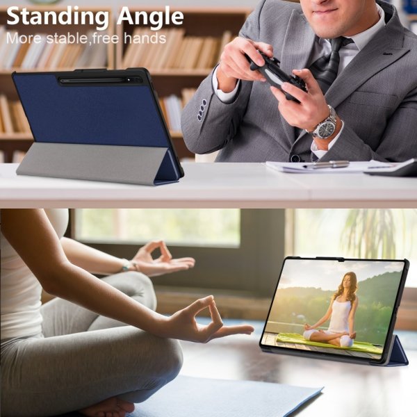 Samsung Galaxy Tab S9 Ultra Cover Trifold Blå