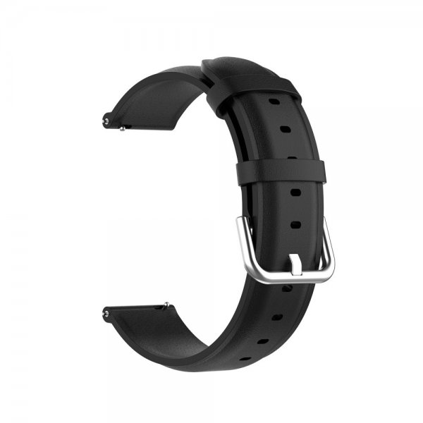 Samsung Galaxy Watch 20mm Rem Ægte Læder Sort