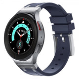 Samsung Galaxy Watch 20mm Silikone Rem Sølv Spænde Blå