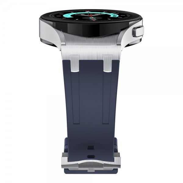 Samsung Galaxy Watch 20mm Silikone Rem Sølv Spænde Blå