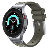 Samsung Galaxy Watch 20mm Silikonerem Sølv Spænde Grøn