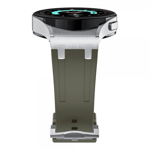 Samsung Galaxy Watch 20mm Silikonerem Sølv Spænde Grøn