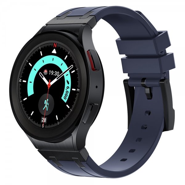 Samsung Galaxy Watch 20mm Silikonerem Sort Spænde Blå