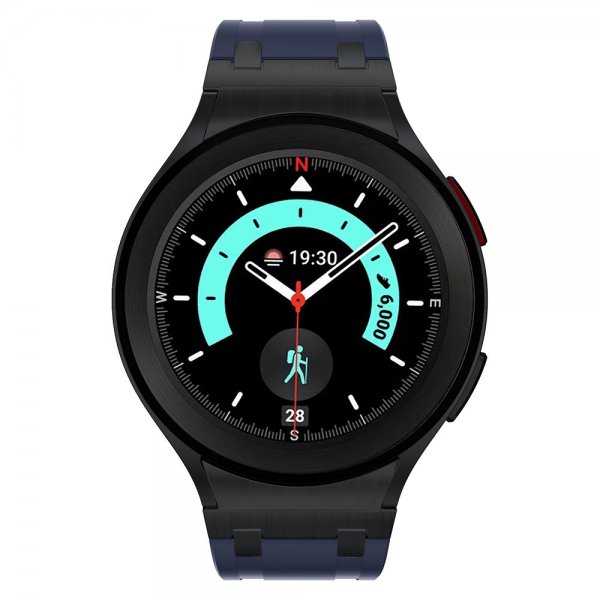 Samsung Galaxy Watch 20mm Silikonerem Sort Spænde Blå