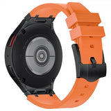 Samsung Galaxy Watch 20 mm Silikone Rem Sort Spænde Orange