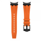 Samsung Galaxy Watch 20 mm Silikone Rem Sort Spænde Orange