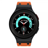 Samsung Galaxy Watch 20 mm Silikone Rem Sort Spænde Orange