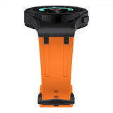 Samsung Galaxy Watch 20 mm Silikone Rem Sort Spænde Orange