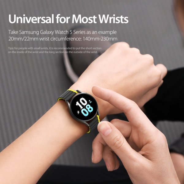 Dux Ducis Samsung Galaxy Watch 20mm Rem LD Series Gul