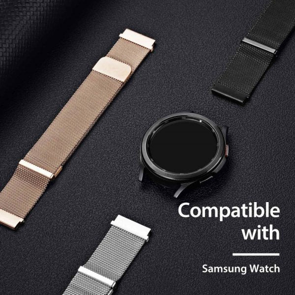 Dux Ducis Samsung Galaxy Watch 20mm Rem Milanese Sølv