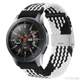 Samsung Galaxy Watch 20mm Rem Nylon Hvid Sort