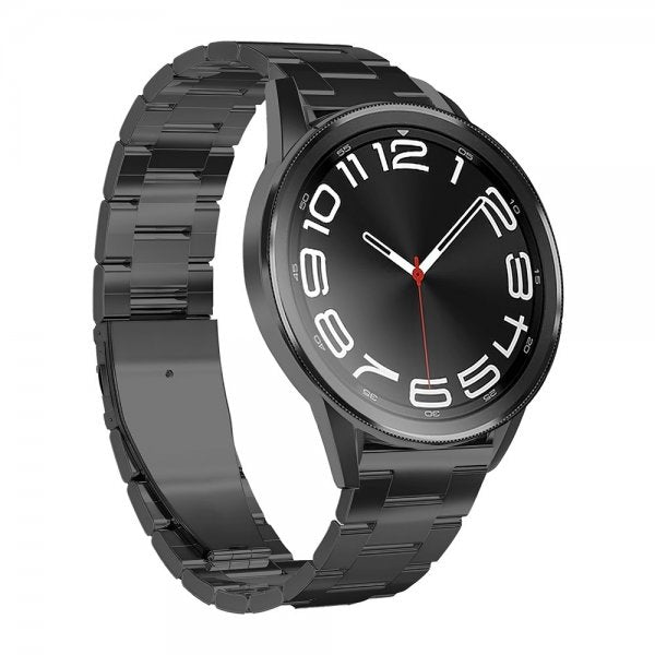 Puro Samsung Galaxy Watch 20mm Rem Rustfrit Stål Sort